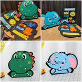 Dino Busy Board for Toddlers, Educational Toy for Boys Girls